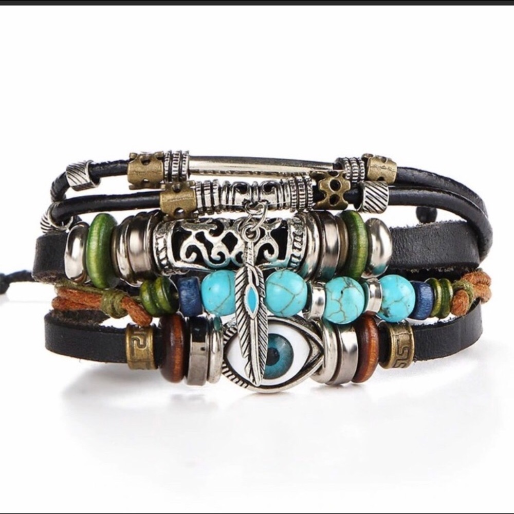 Boho “Evil Eye” handmade bracelet